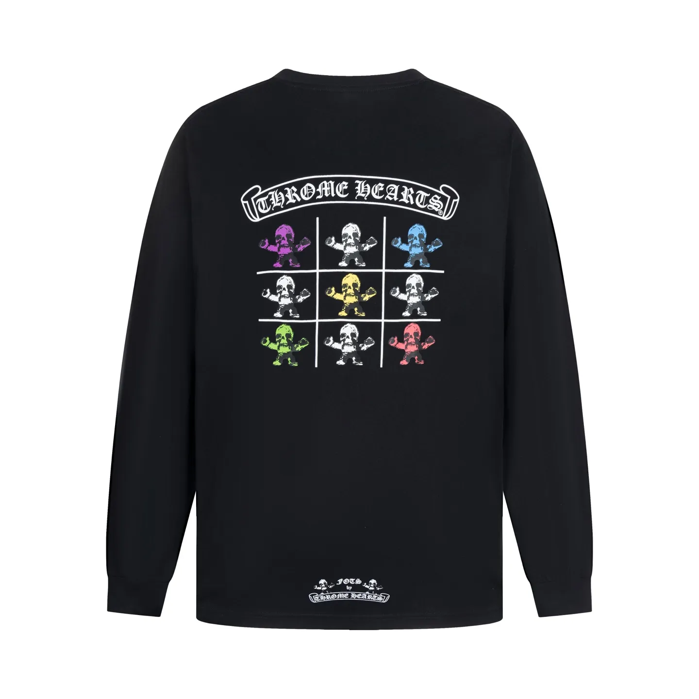 🅿️340 [Exclusive supply] CH Croix Heart Foti Back Skull Long Sleeve. The original version was purchased for 3899 and developed. The fabric is made of 26-woven 220g cotton, and the printing uses thermoset ink to print customized accessories. The overall wiring is straight and delicate, the fabric is comfortable and soft, and the color is consistent without color difference. It can be matched with the same style to create a fashionable look and control various occasions. Customized accessories, complete with three standards, same style for men and women! Size:S/M/L